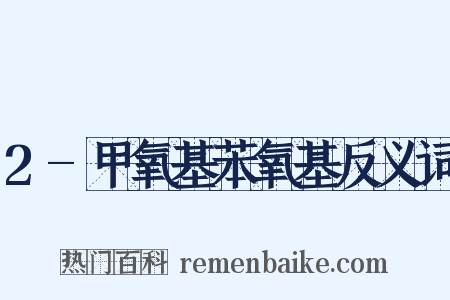 2-甲氧基苯氧基反义词是什么意思的图片